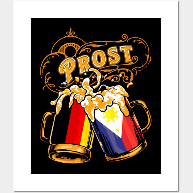 Oktoberfest Wiesn Prost Deutschland - Philippines Tshirt Wall Art by TonTomDesignz